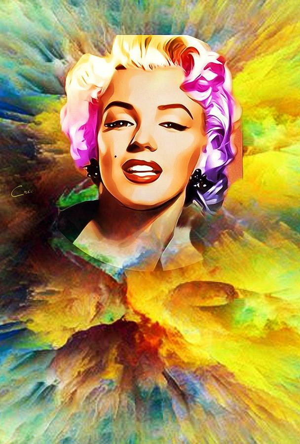 Marilyn Monroe Portrait Digital Art By Francesca Mungo Pixels