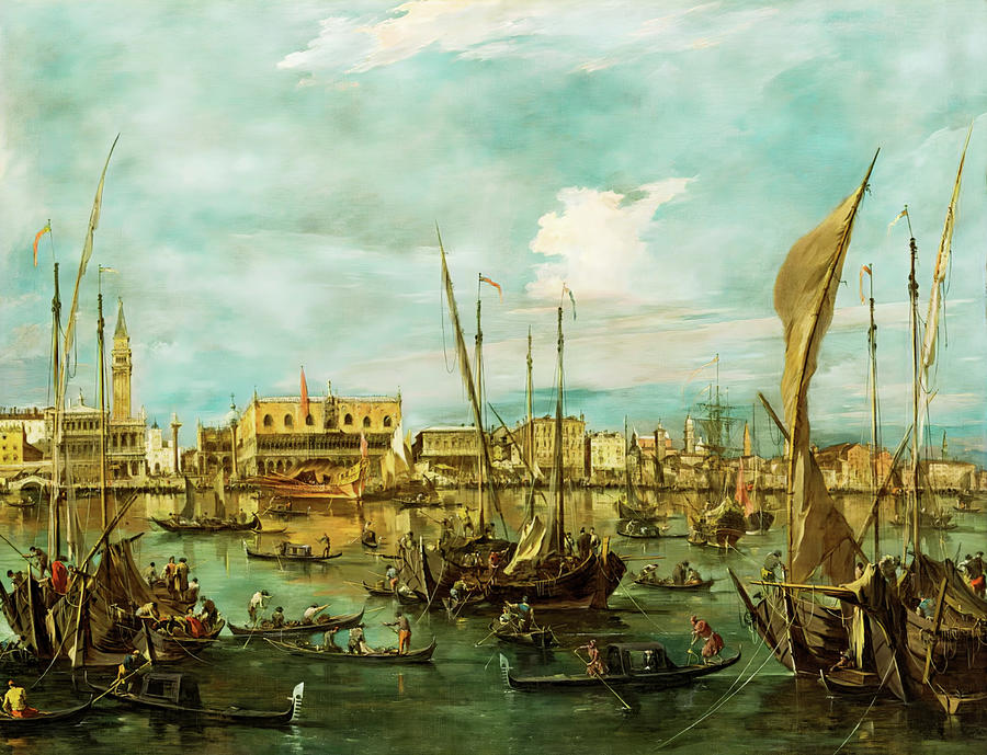 Venice From The Bacino Di San Marco Painting By Francesco Guardi Fine