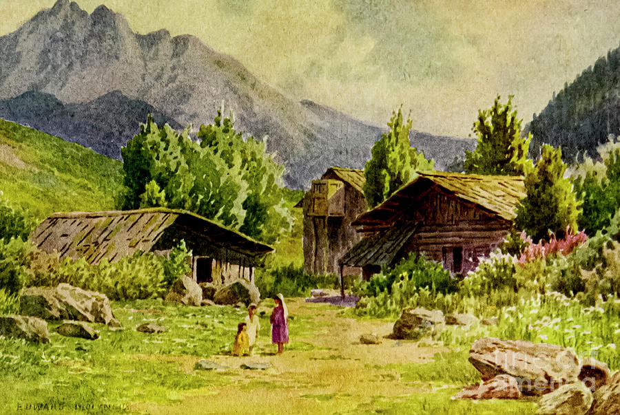 A Comer Of The Village Of Pahlgam Lidar Valley R Painting By Historic