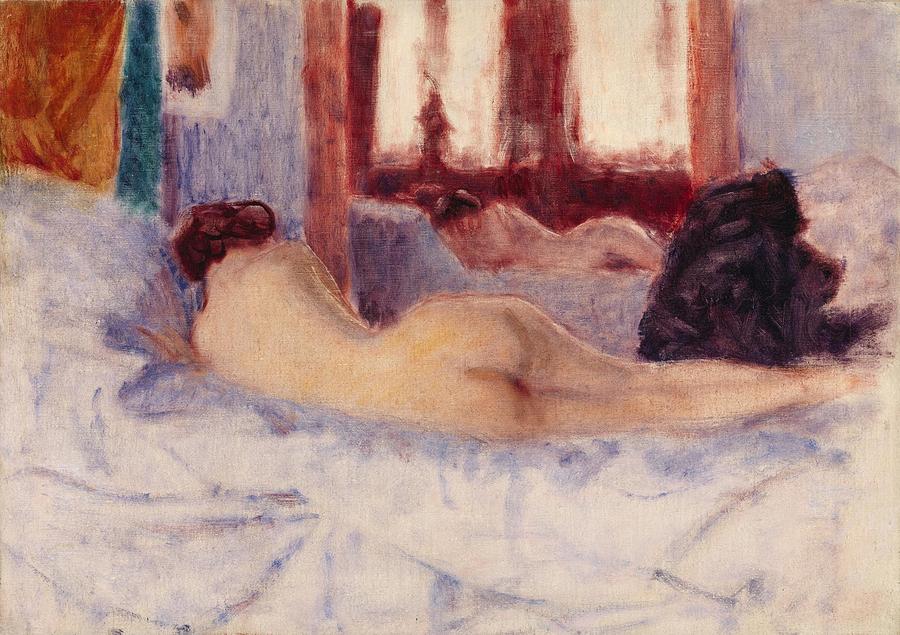 A Reclining Nude Before A Mirror Painting By Roderic O Conor Fine Art