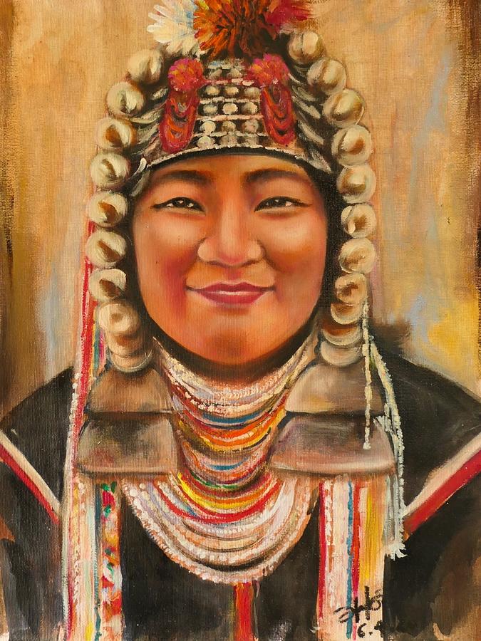 Akha Girl Painting By Wiranphad Terruem Fine Art America