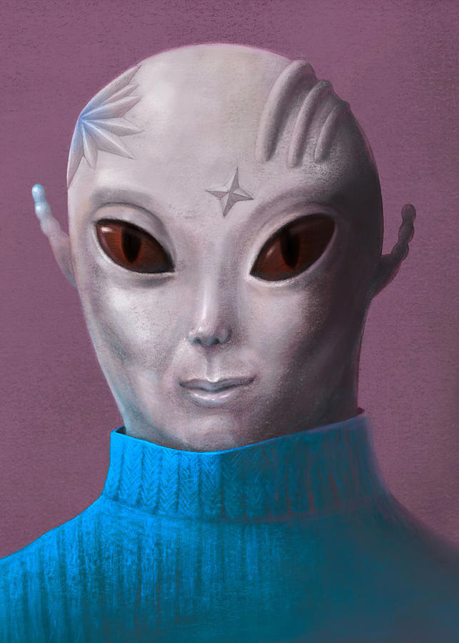 Alien Alien Visitor Digital Art By Towery Hill Fine Art America