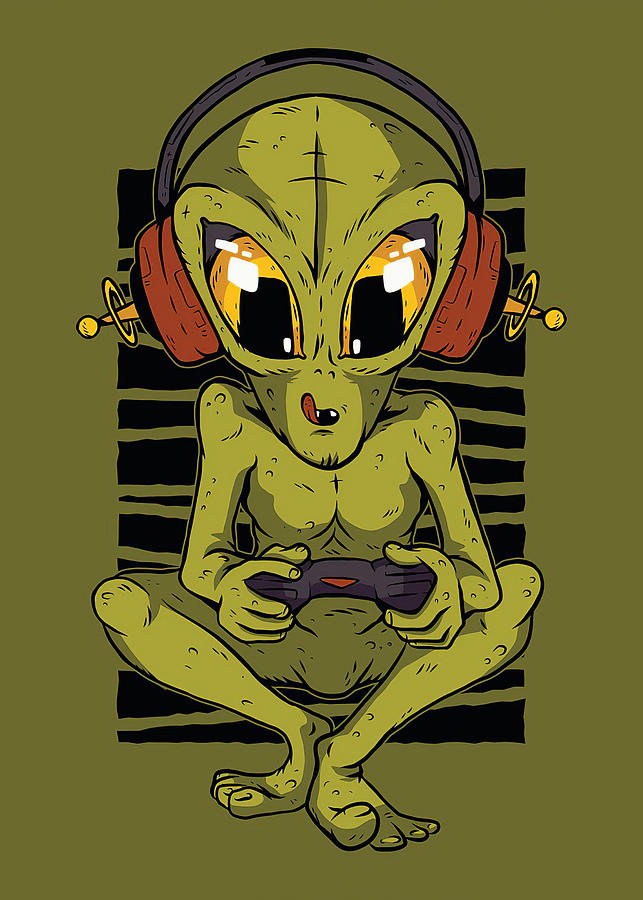 Alien Gamer Alien Digital Art By Towery Hill Fine Art America