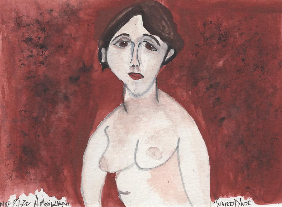 Amedeo Modigliani Seated Nude Painting By Mary Kate Fortner Fine Art