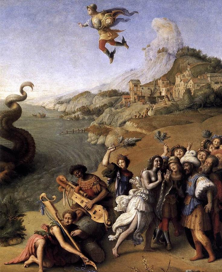 Andromeda Liberata Da Perseo Perseus Freeing Andromeda Painting By