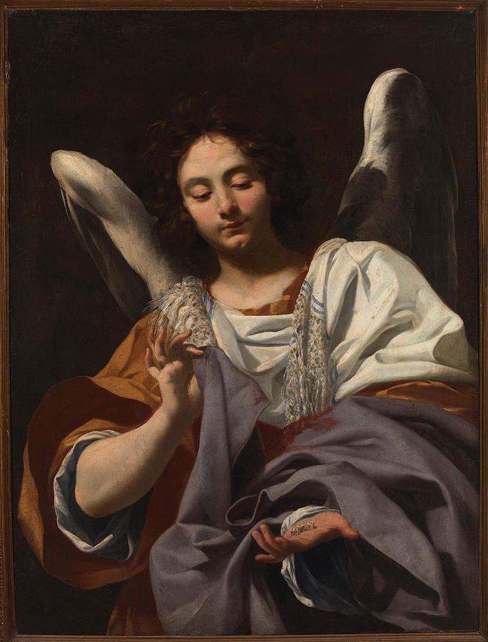 Angel Painting By Simon Vouet Fine Art America