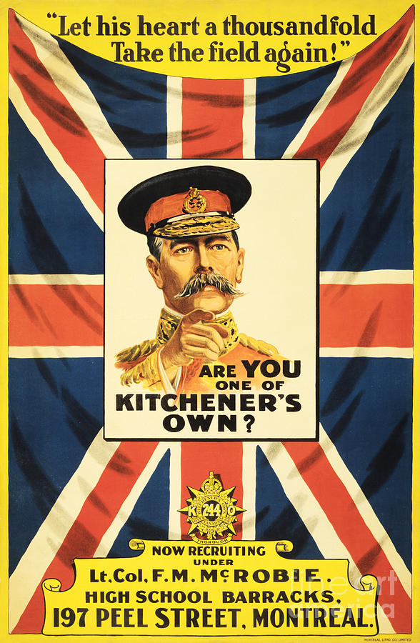 Are You One Of Kitchener S Own British Army Recruitment Poster