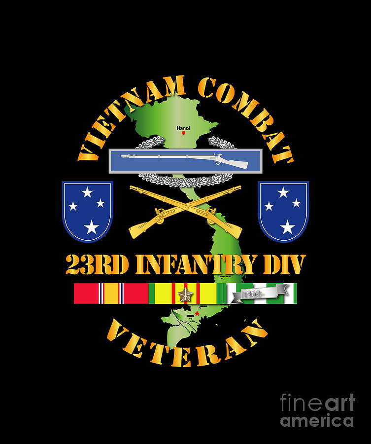 Army Vietnam Combat Infantry Veteran W 23rd Inf Div SSI V1 Digital