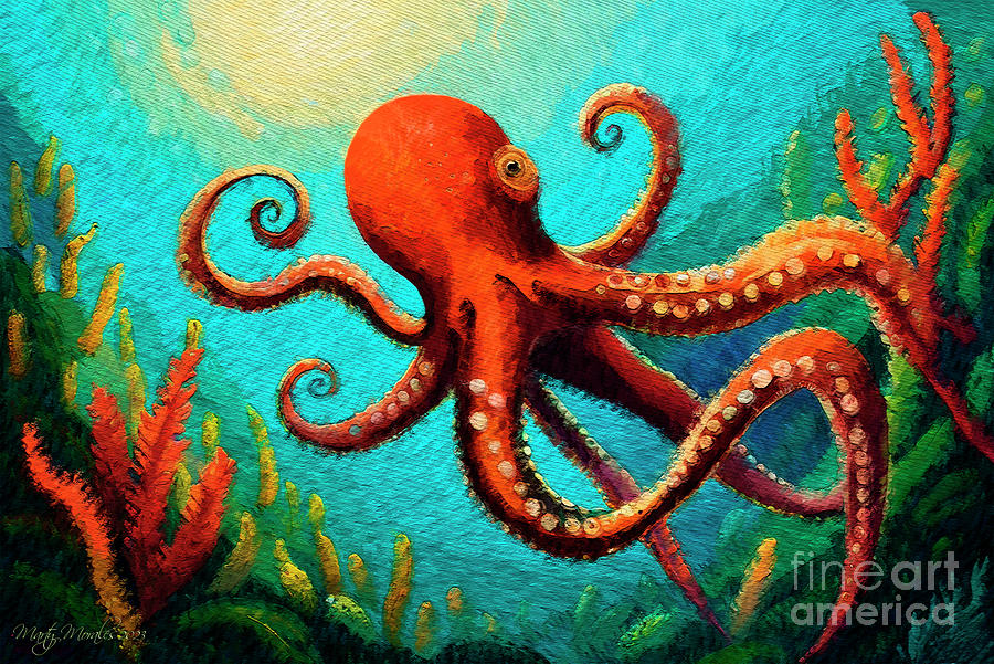 Artistic Octopus V1 Mixed Media By Marty S Royal Art Fine Art America