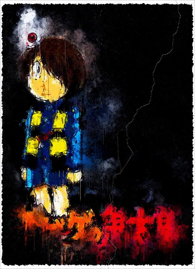 Artwork Anime Gegege No Kitaro Abstract Artistic Painting By Ovaber