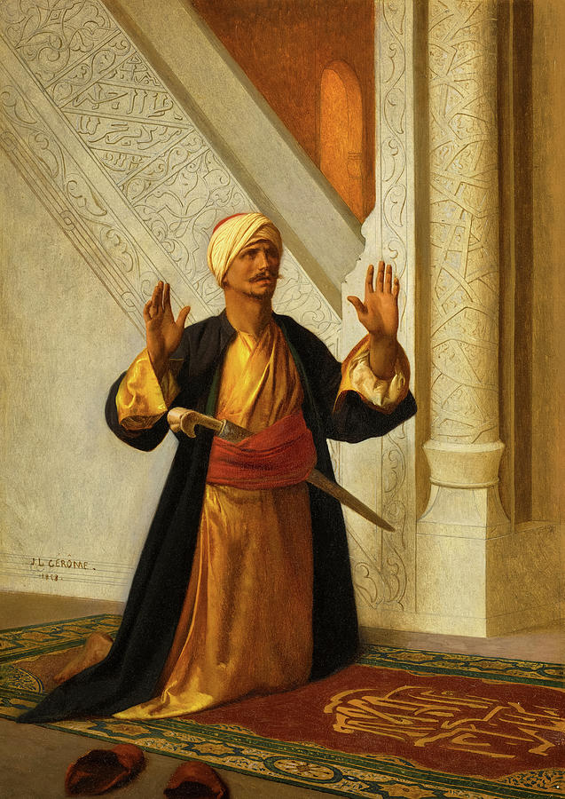 At Prayer Painting By Jean Leon Gerome Fine Art America