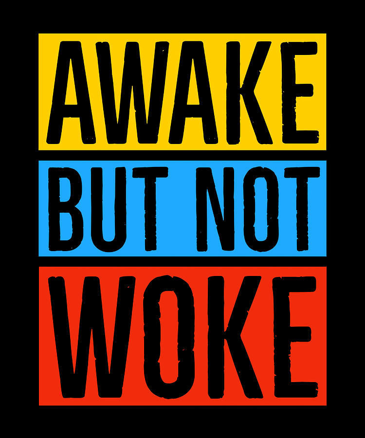 Awake But Not Woke Poster Hippie Retro Painting By White Davies Fine