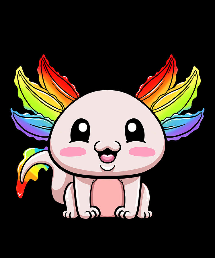 Axolotl Lgbtq Gay Pride Rainbow Flag Lgbt Digital Art By Colorfulsnow