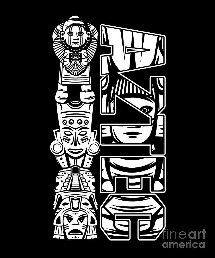 Aztec Mexican Native Culture Maya Inca Native Gift Digital Art By