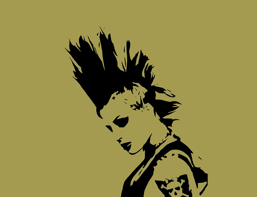 Banksy Punk Stencil Art Graffiti Poster Cool Painting By Ellis Fred