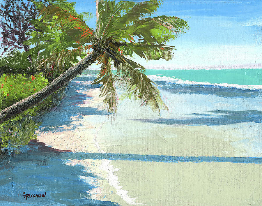 Beach Shadows Painting By Christine Reichow Fine Art America