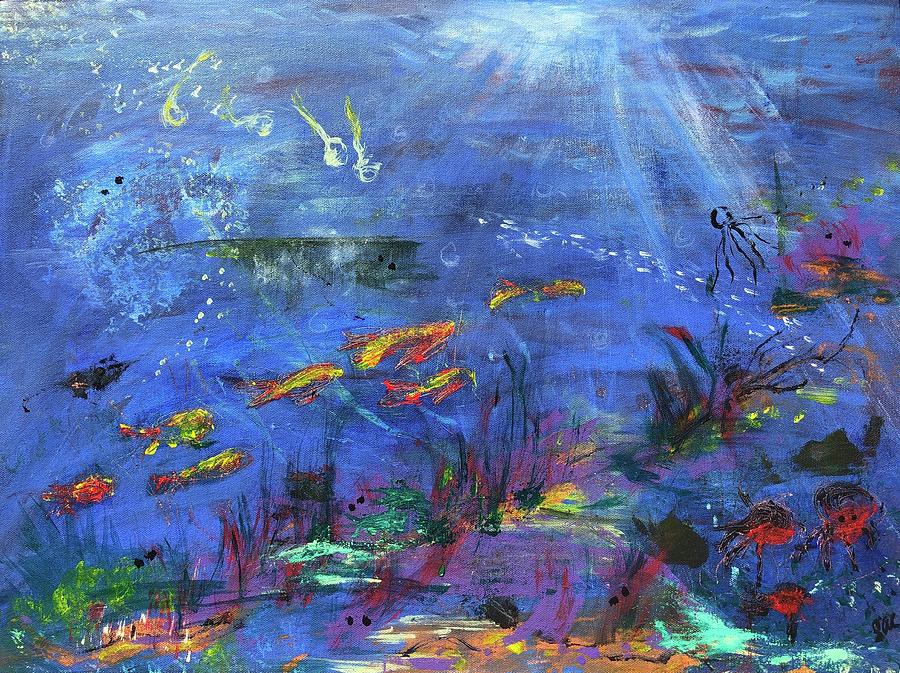 Beneath The Sea Painting By Shirley Crawley Fine Art America