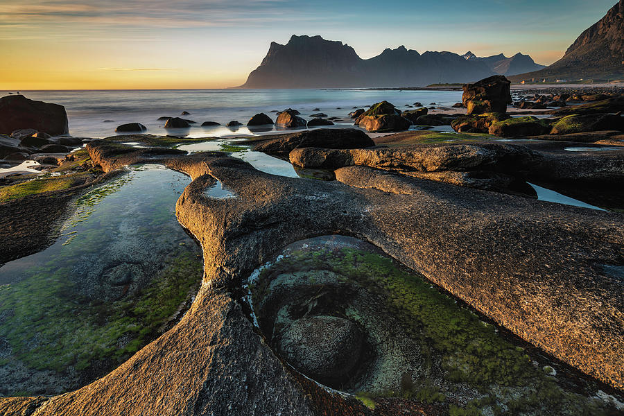 Dragon Eye On Uttakleiv Beach Photograph By Mark Palombella Hart