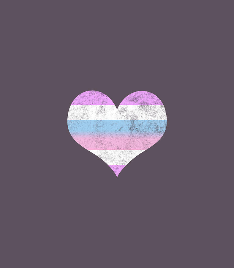 Bigender Pride Heart Flag Identity Lgbt Gay Graphic Digital Art By