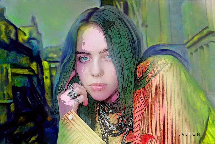 Billie Eilish H Digital Art By Richard Laeton Pixels