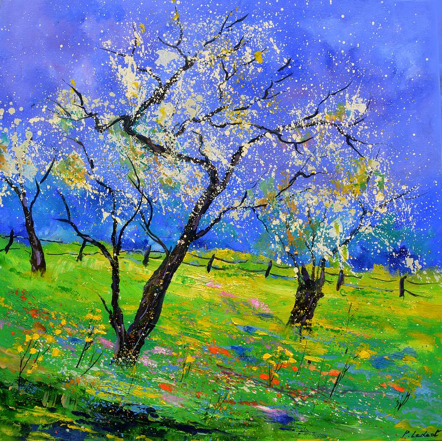 Blooming Tree In Spring Painting By Pol Ledent Fine Art America