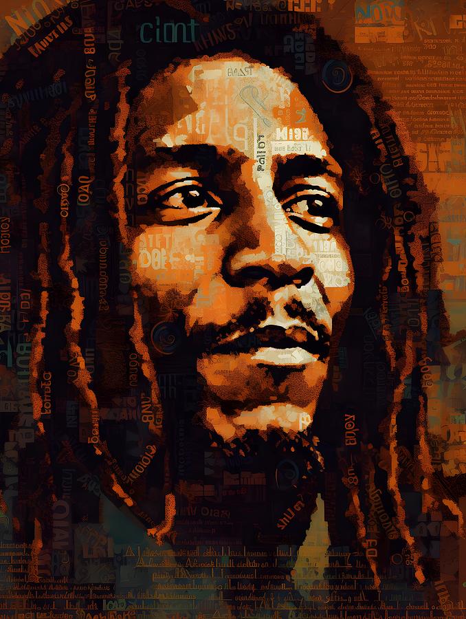 Bob Marley Portrait Digital Art By Artella Studio Fine Art America