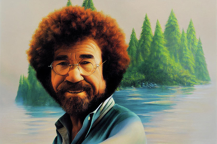 Bob Ross Portrait Digital Art By Billy Bateman Pixels