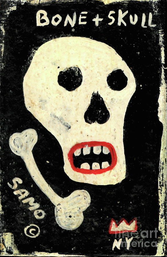 Bone Skull Painting By Jean Michel Basquiat Fine Art America