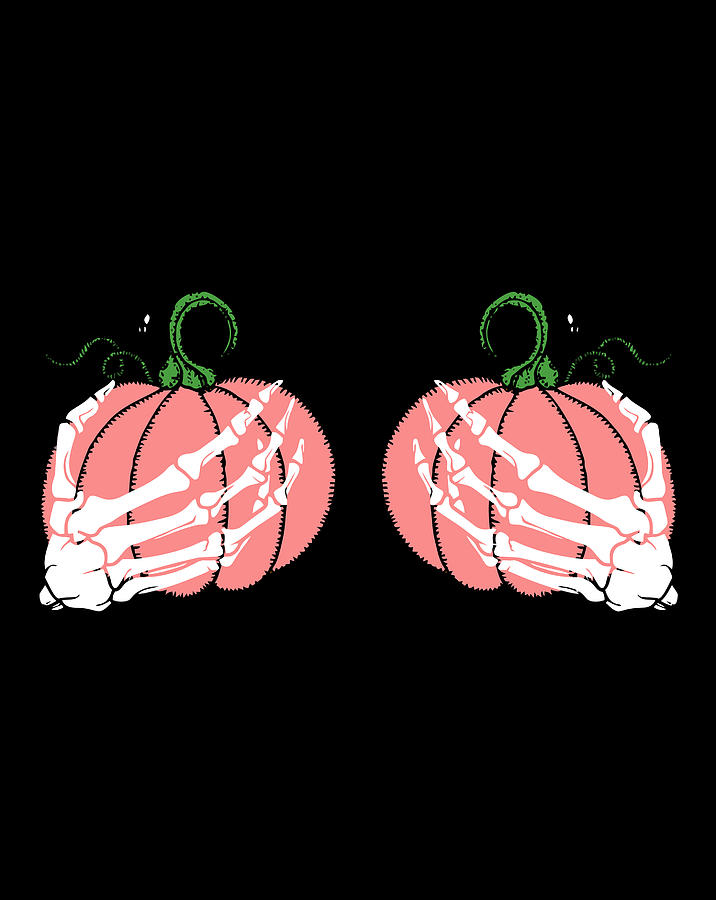 Save The Pumpkins Svg Skeleton Boob Hands Svg Breast Cancer Svg The