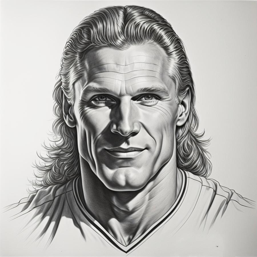 Brett Hull Sketch Digital Art By Bob Smerecki Fine Art America