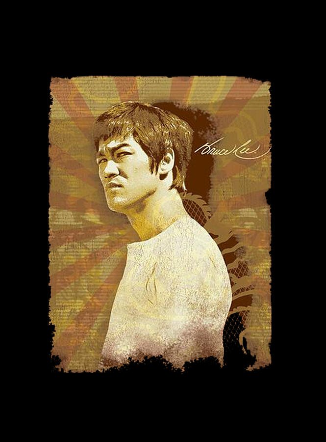 Bruce Lee Portrait Style Digital Art By Rhandz Ballesteros Fine Art