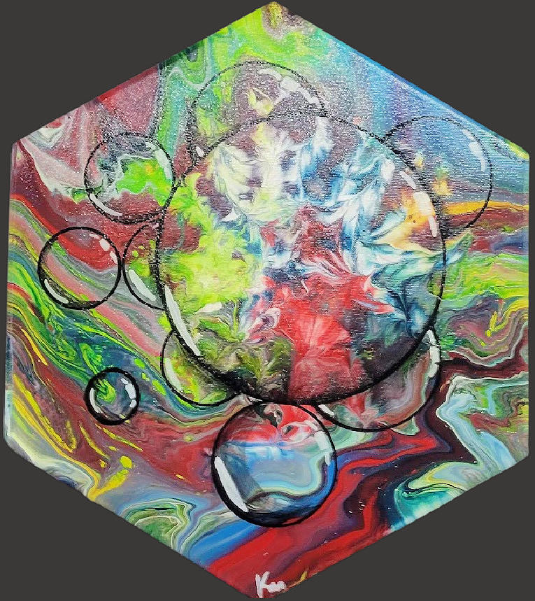 Bubble Octagon Painting By Kandace Mell Fine Art America