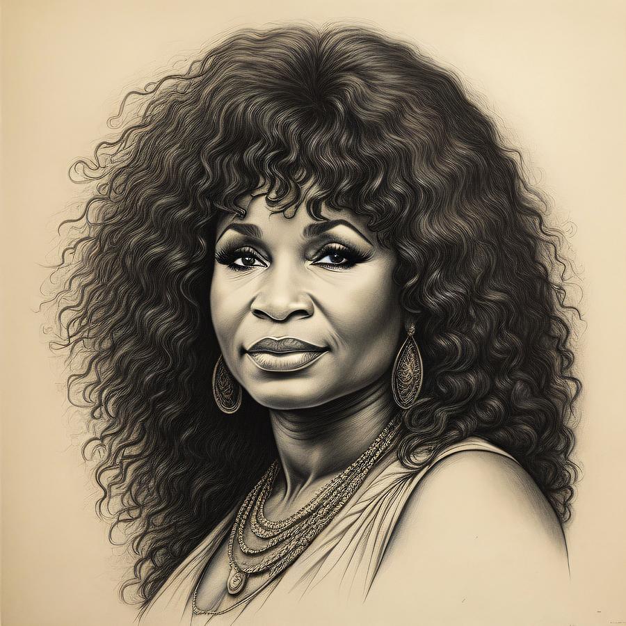 Chaka Khan Sketch Digital Art By Bob Smerecki Fine Art America