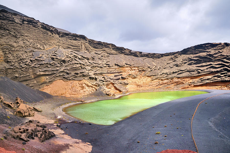 Charco De Los Clicos Volcanoes Natural Park Lanzarote Canary Islands