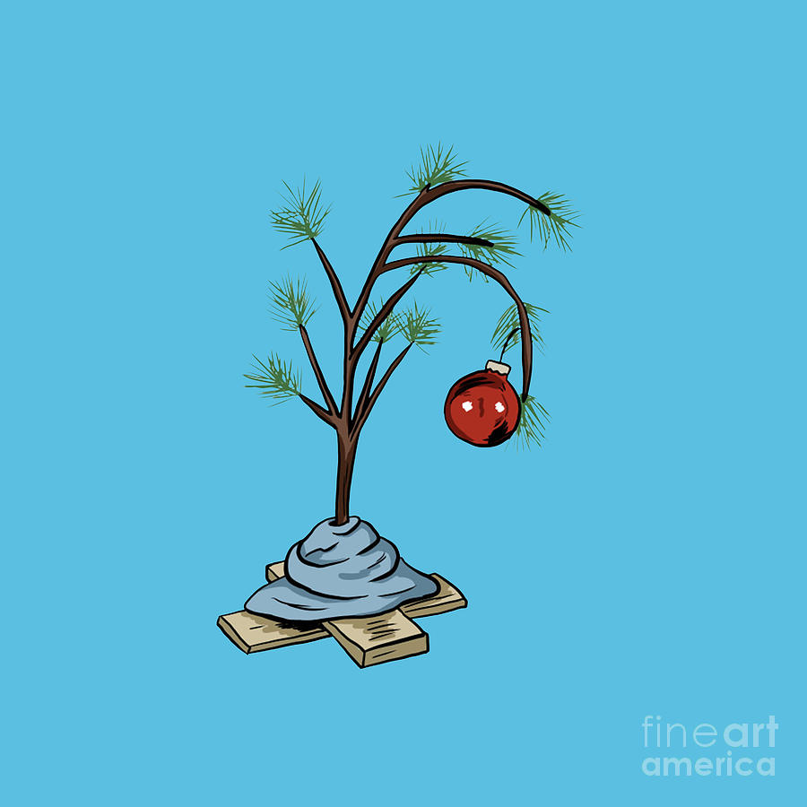 Charlie Brown Christmas Tree Drawing By Claud M Wilcox Pixels