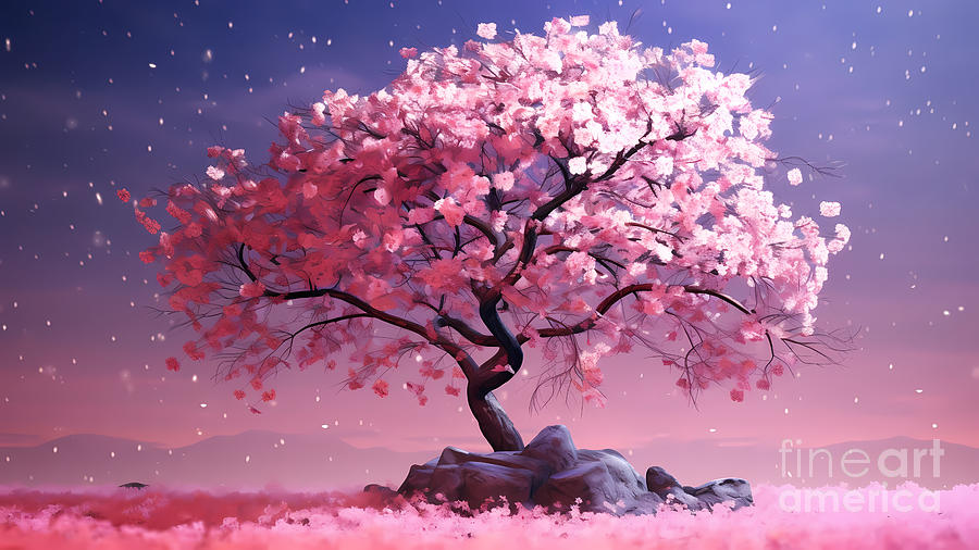 Cherry Blossom Tree Digital Art By Kenneth Williams Fine Art America