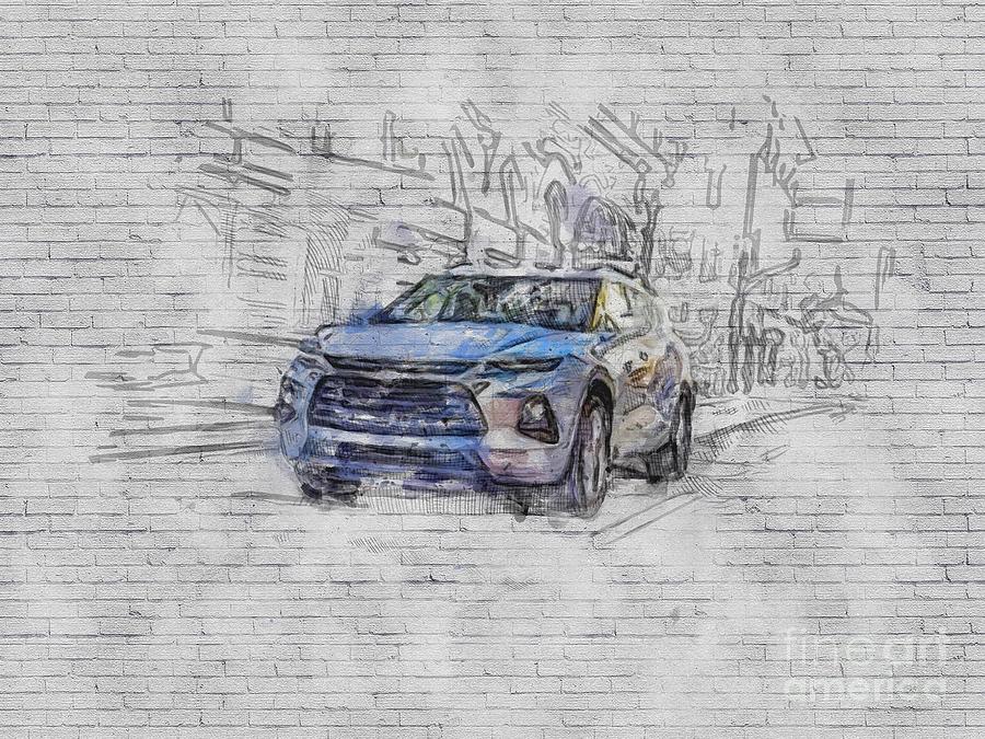 Chevrolet Blazer Premier Street 2019 Cars SUVs Motion Blur American