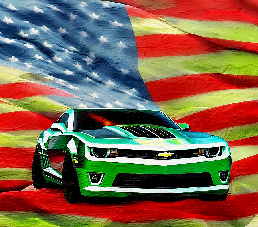 Chevrolet Camaro Krypton Chevrolet Camaro Concept Muscle Green Usa Flag