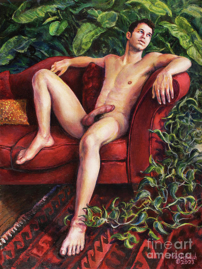 Christian On The Couch Painting By Marc DeBauch Pixels Merch