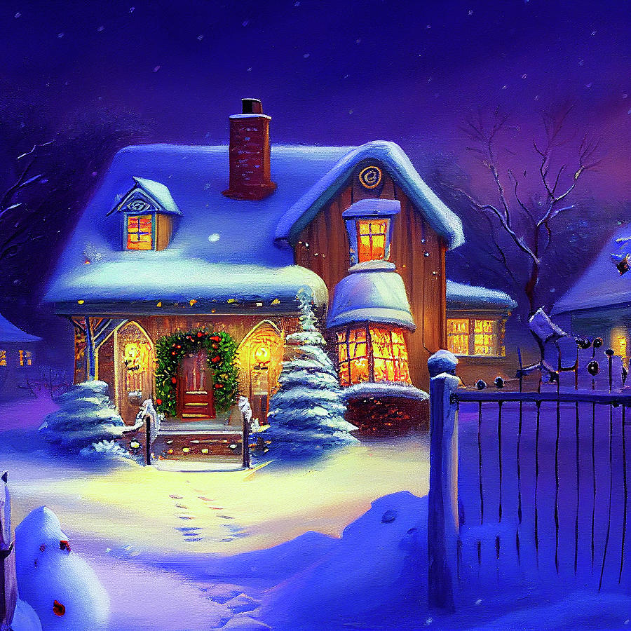 Christmas Home Digital Art By Billy Bateman Fine Art America