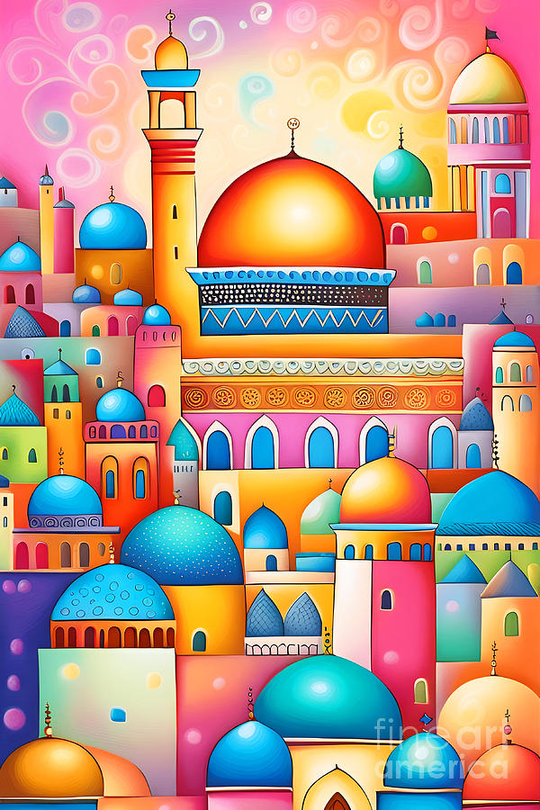 Colorful Jerusalem I Digital Art By Munir Alawi Fine Art America