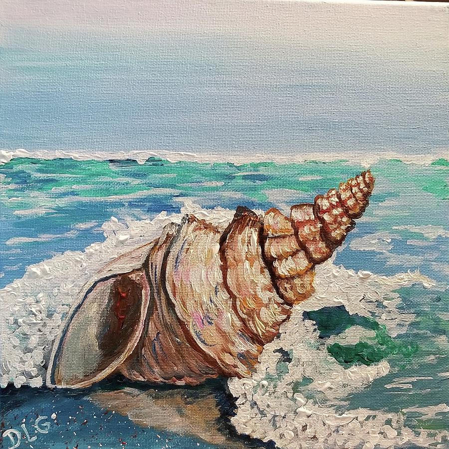 Conch Shell Painting By Diane Golrick Fine Art America