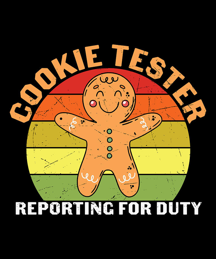 Cookie Tester Reporting For Duty Xmas Humour Digital Art By