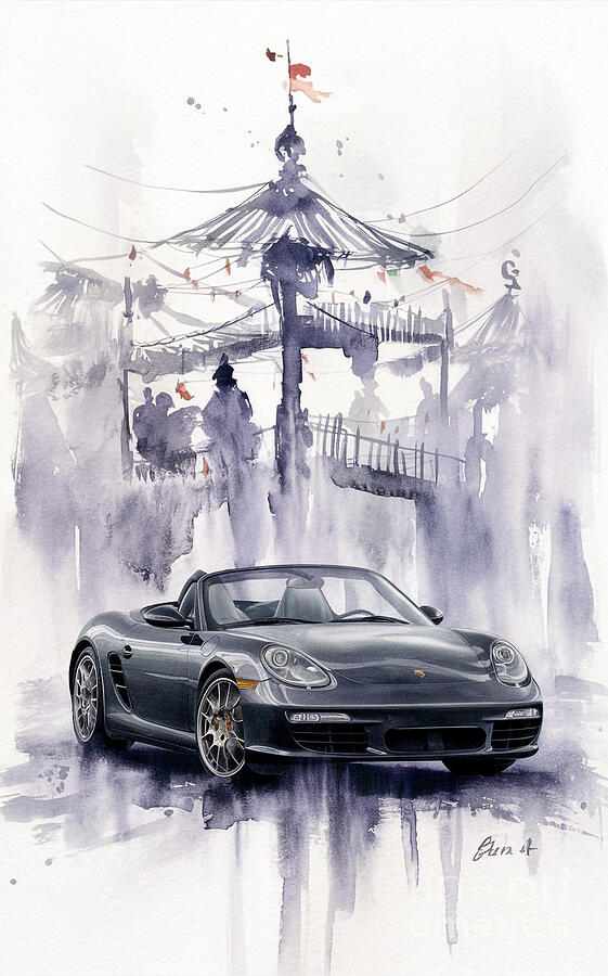 Cool Colors 2011 Porsche Boxster S Black Edition Car Painting By Armand