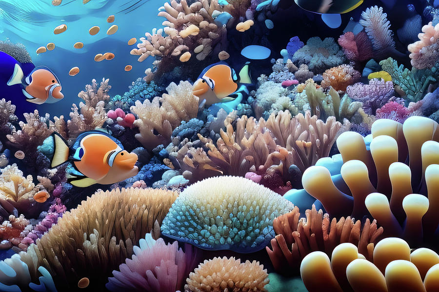 Coral Reef Digital Art By Vr Vision Studios Pixels