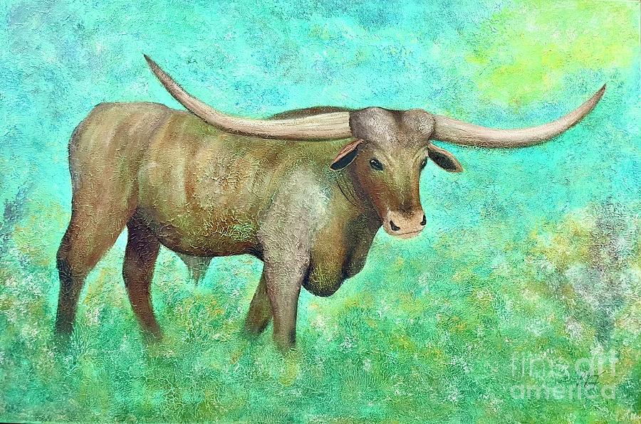 Cow Painting By Lisa Miller Faulkenberry Fine Art America