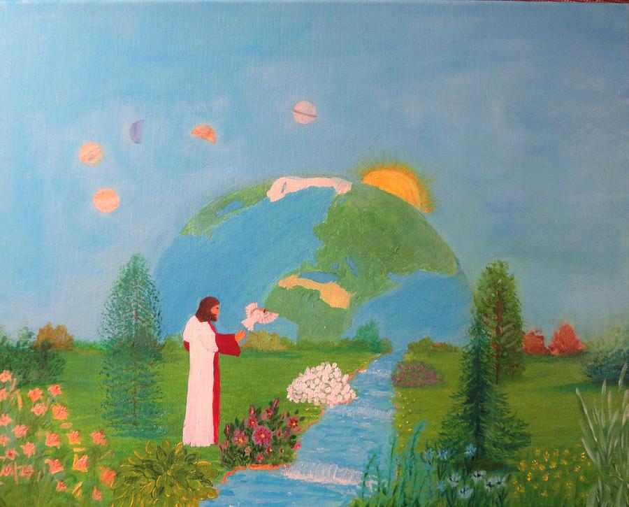 Creation Of Heaven And Earth Painting By Rosie Foshee Fine Art America