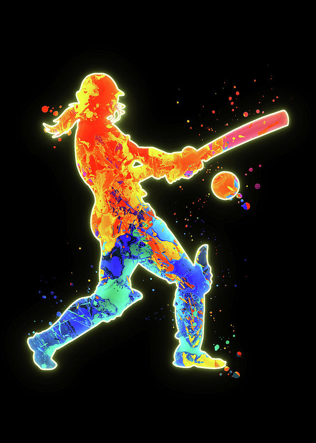 Cricket Player Woman Digital Art By Towery Hill Fine Art America