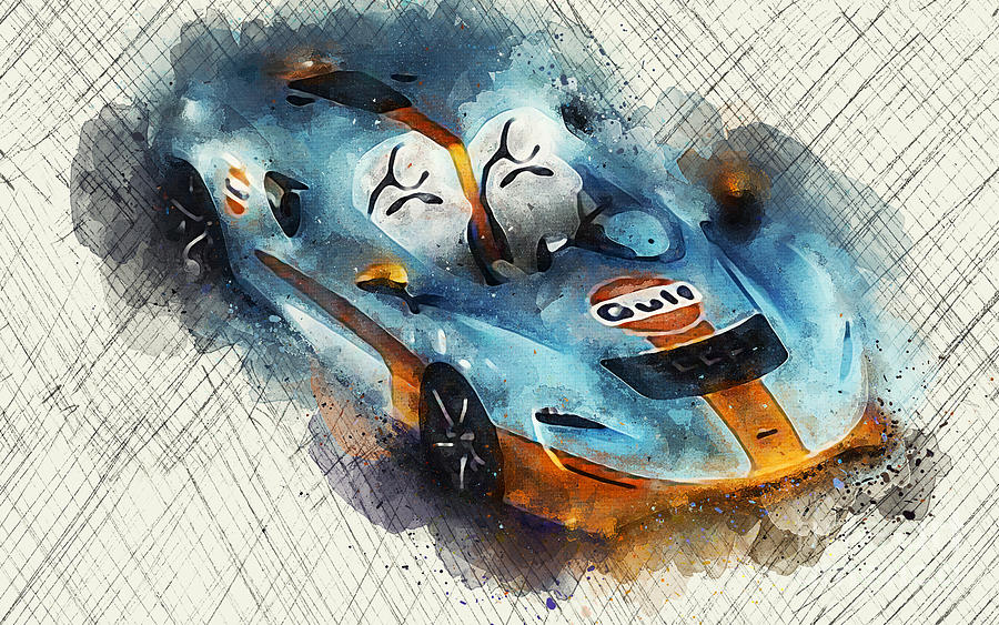 Cs Mclaren Elva Gulf Theme By Mso Cars Drawing By Ola Kunde