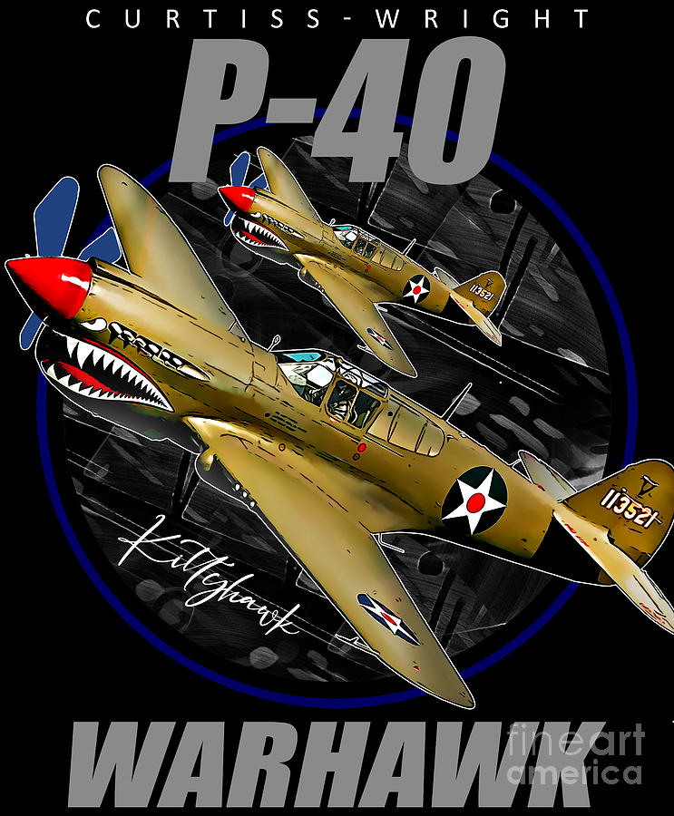 Curtiss P Warhawk Usaf Ww Fighter Aircraft Digital Art By